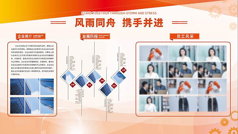 企业照片墙展板图片