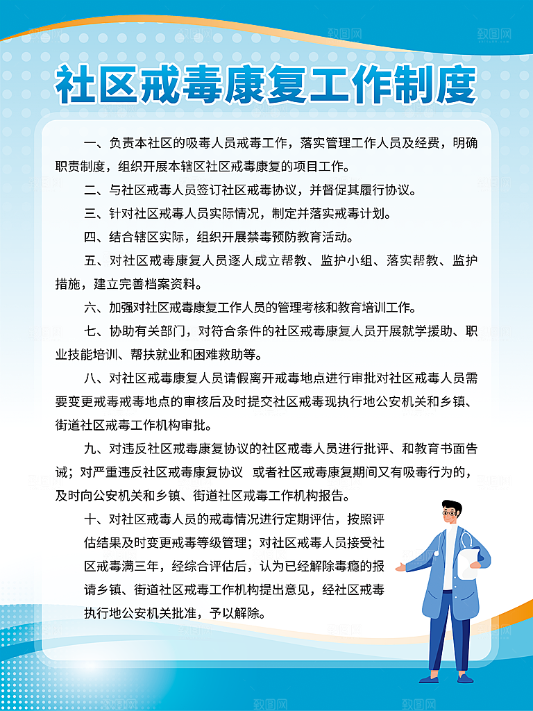 社区戒毒康复工作制度海报1