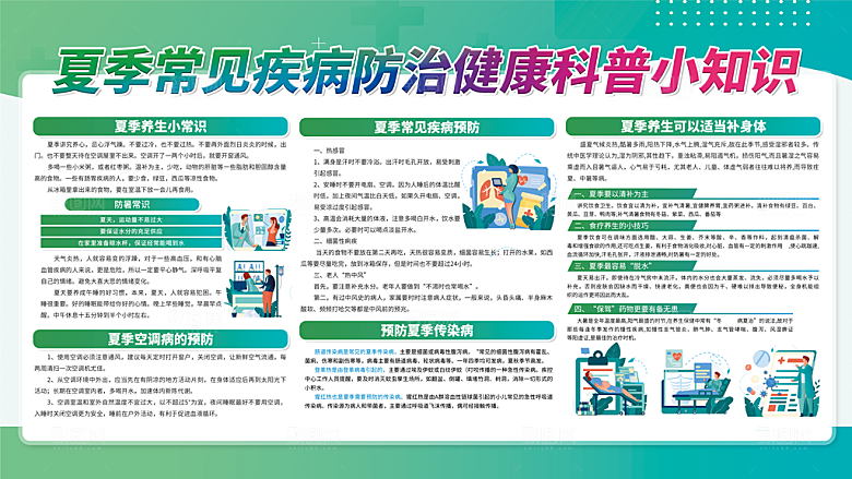 夏季防中暑健康教育图片