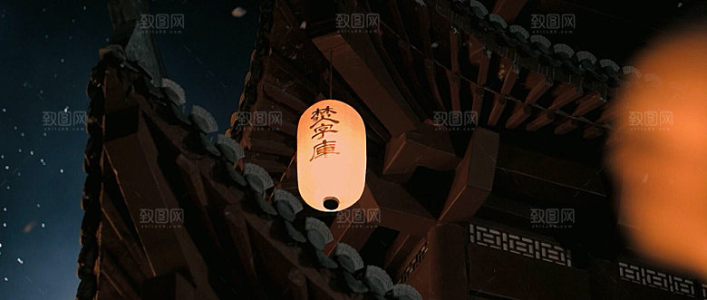 中国风国潮中式古风场景华灯繁华夜市背景