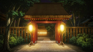 中国风国潮中式古风场景华灯繁华夜市背景