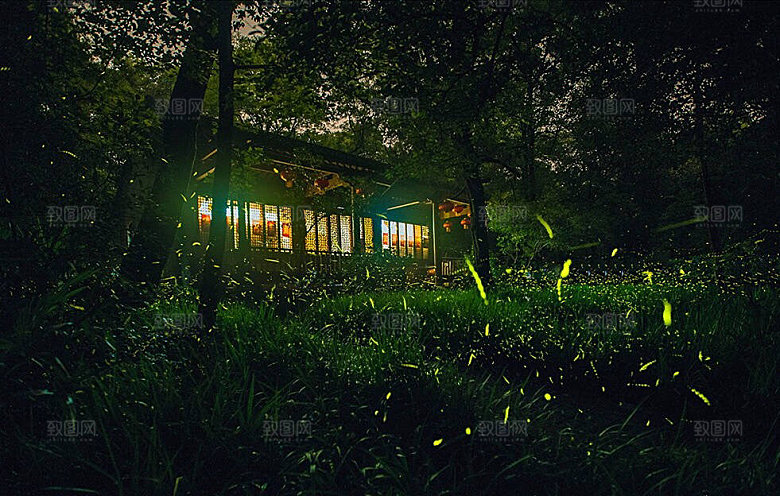 中国风国潮中式古风场景华灯繁华夜市背景