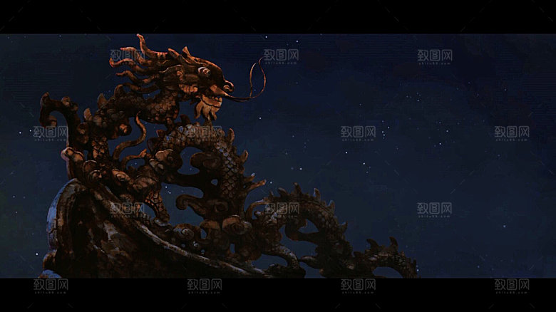 中国风国潮中式古风场景华灯繁华夜市背景