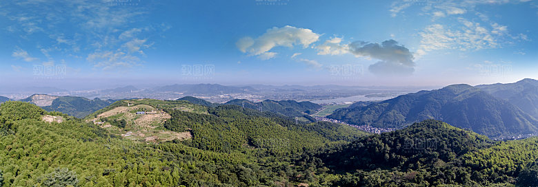 自然风光茶园湖泊建筑风景