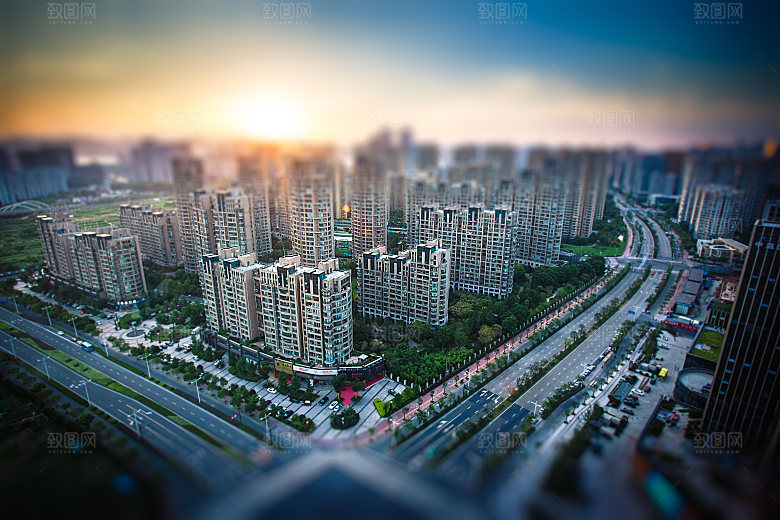自然风光茶园湖泊建筑风景
