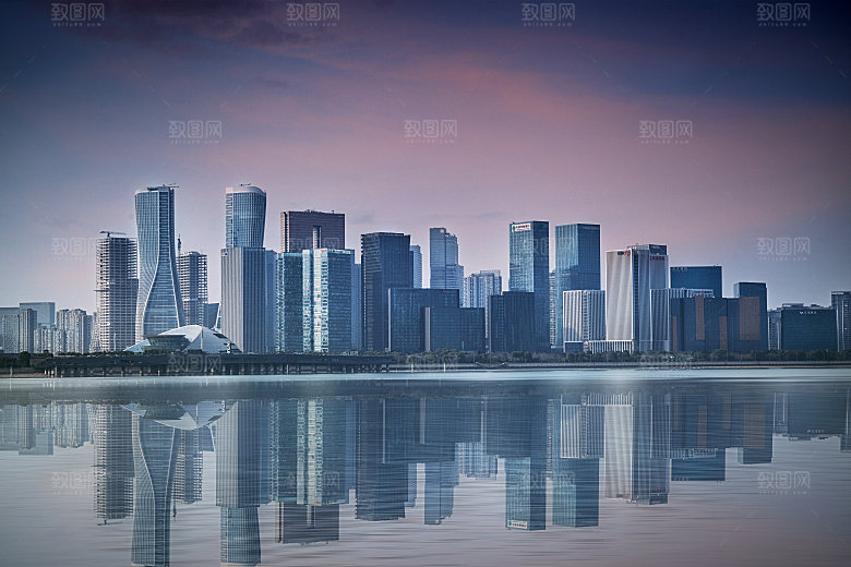 自然风光茶园湖泊建筑风景