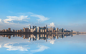 自然风光茶园湖泊建筑风景
