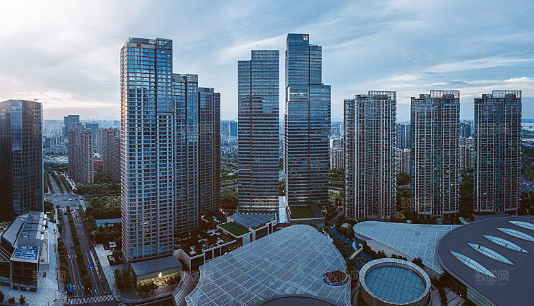 自然风光茶园湖泊建筑风景