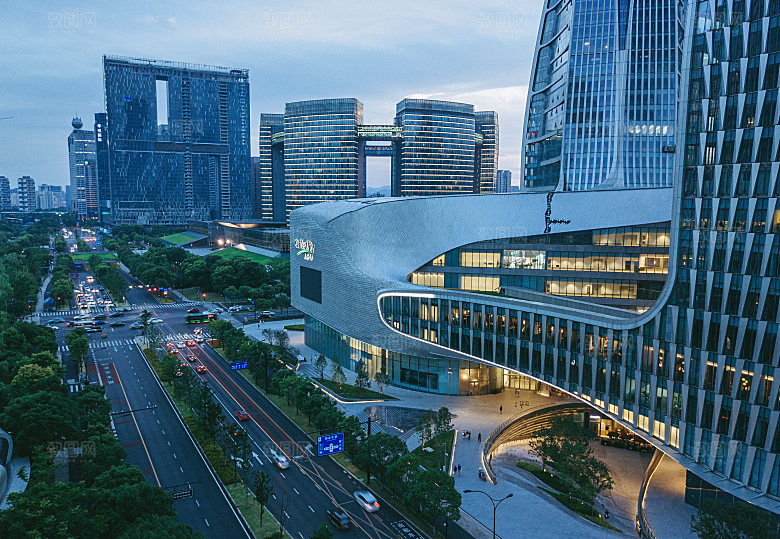 自然风光茶园湖泊建筑风景