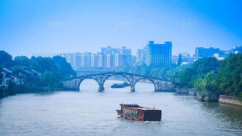 自然风光茶园湖泊建筑风景