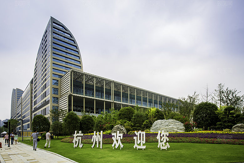 自然风光茶园湖泊城市建筑风景
