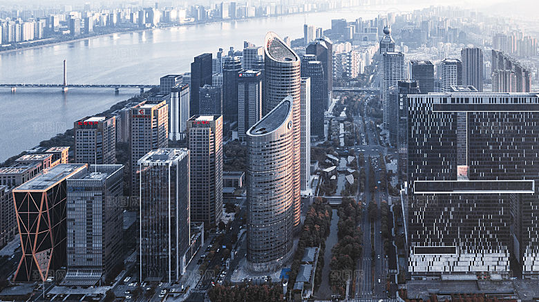 自然风光茶园湖泊城市建筑风景