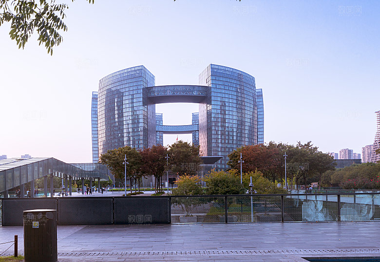 自然风光茶园湖泊建筑风景