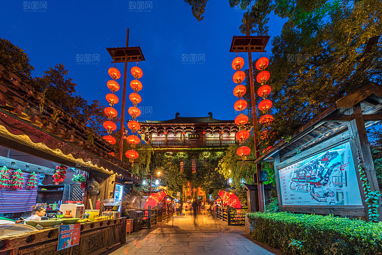 自然风光茶园湖泊建筑风景