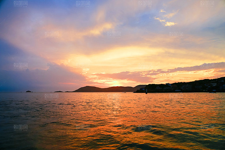 自然风光茶园湖泊建筑风景