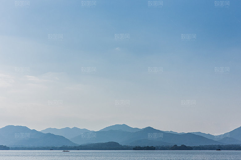 自然风光茶园湖泊建筑风景