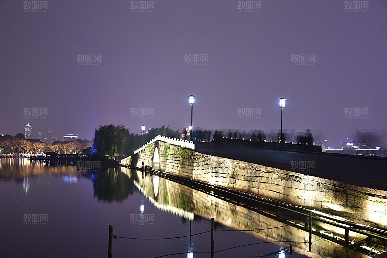 自然风光茶园湖泊建筑风景