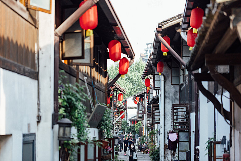 杭州西湖旅游风景文化集市建筑