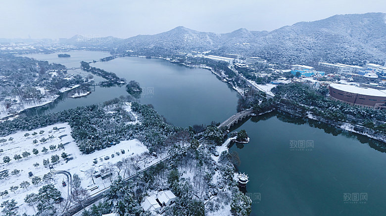 杭州西湖旅游风景文化集市建筑