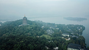 杭州西湖旅游风景文化集市建筑