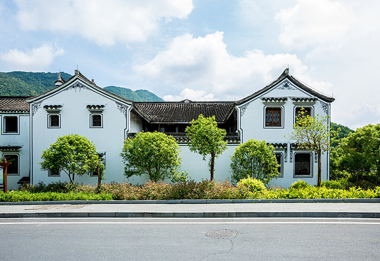 杭州西湖旅游风景文化集市建筑