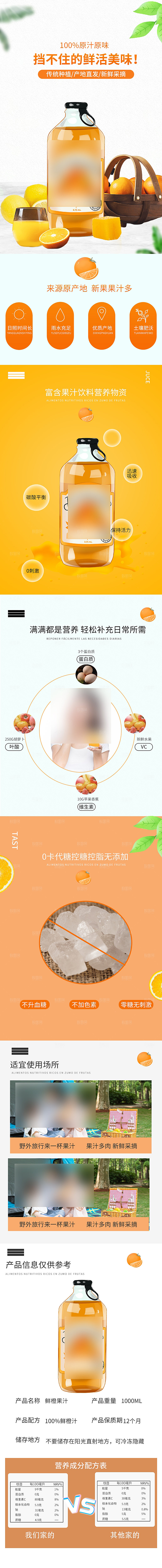 电商饮品果汁饮料详情页