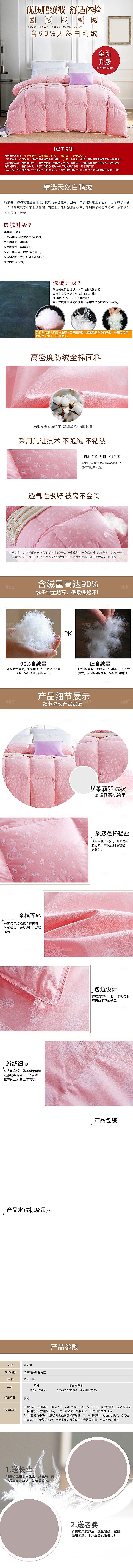 电商床上用品四件套详情页
