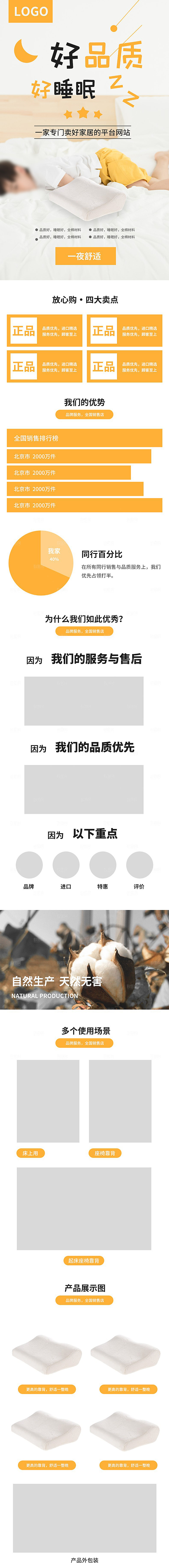 电商床上用品四件套详情页