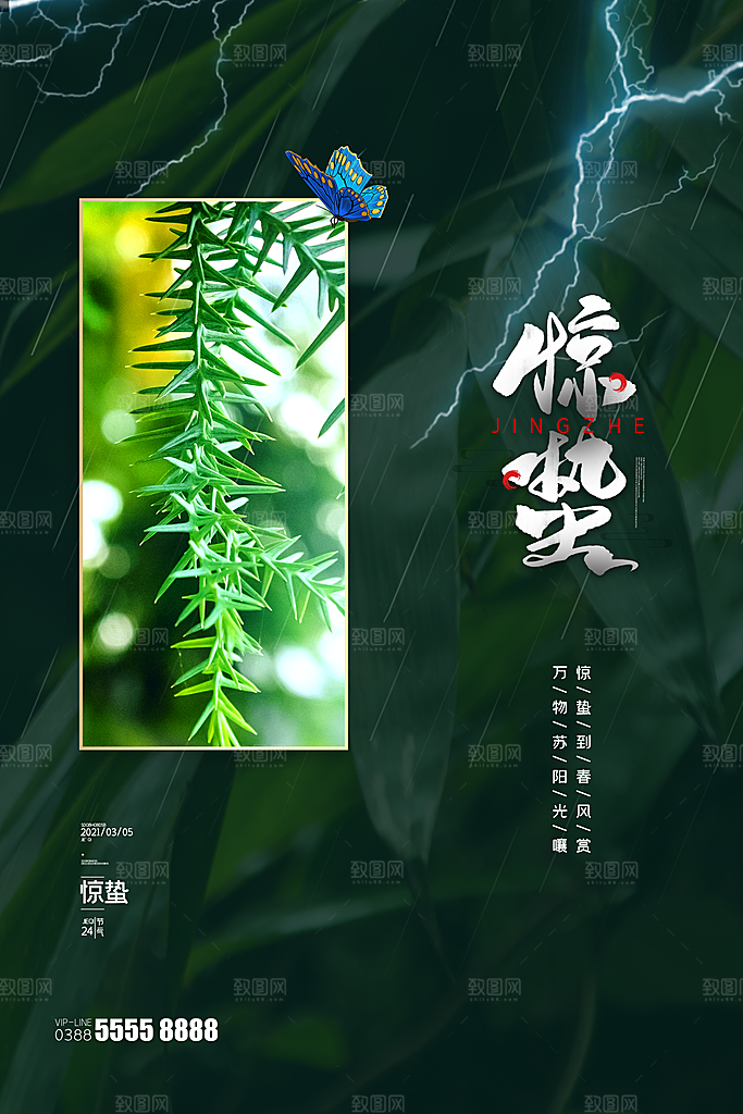 惊蛰节气推广宣传海报