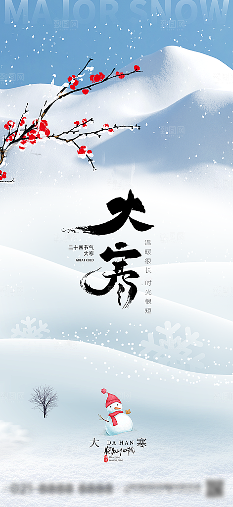 地产大寒小寒节气海报