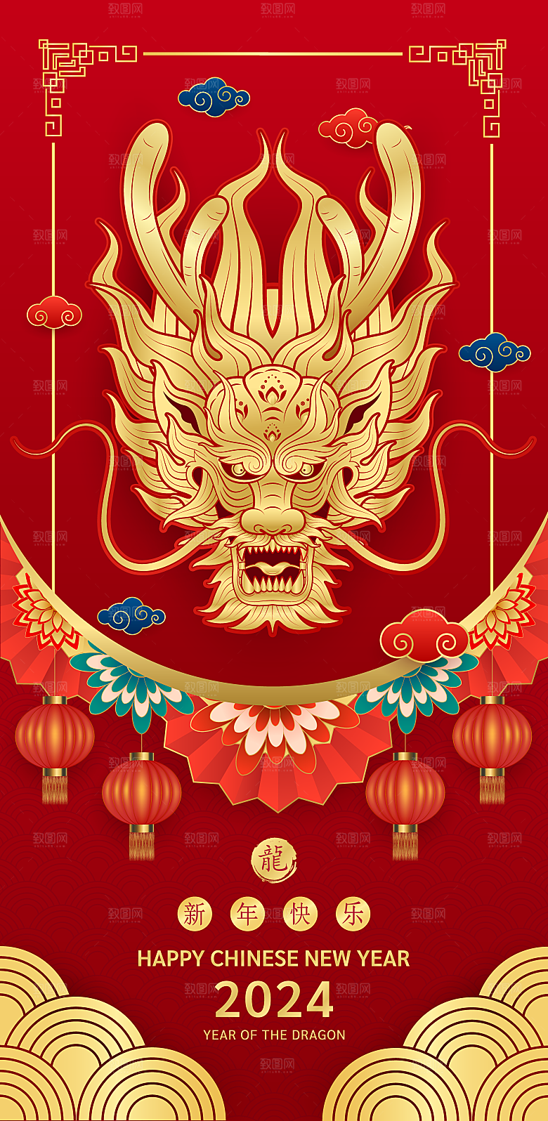 龙年展板海报设计素材