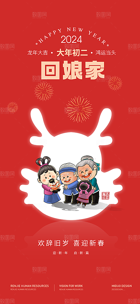 春节年俗系列海报