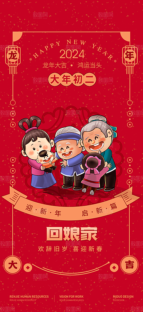 春节年俗系列海报