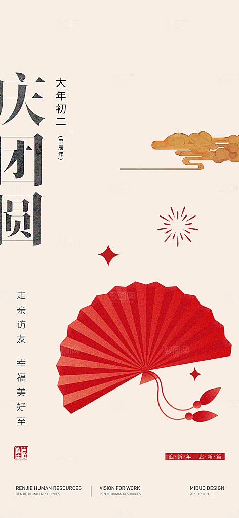 春节习俗系列海报