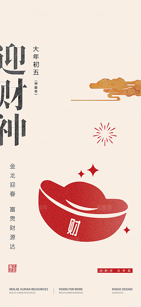 春节习俗系列海报