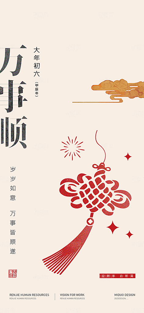 春节习俗系列海报