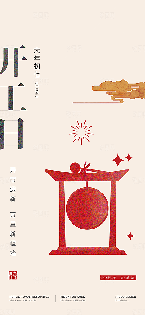 春节习俗系列海报