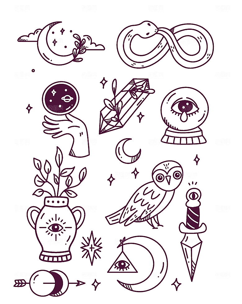 星座占卜矢量元素