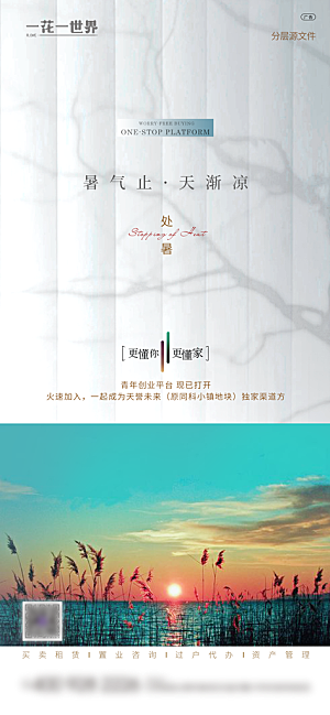 地产二十四节气简约大气海报