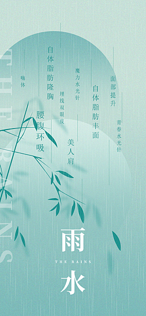 雨水节气宣传推广海报