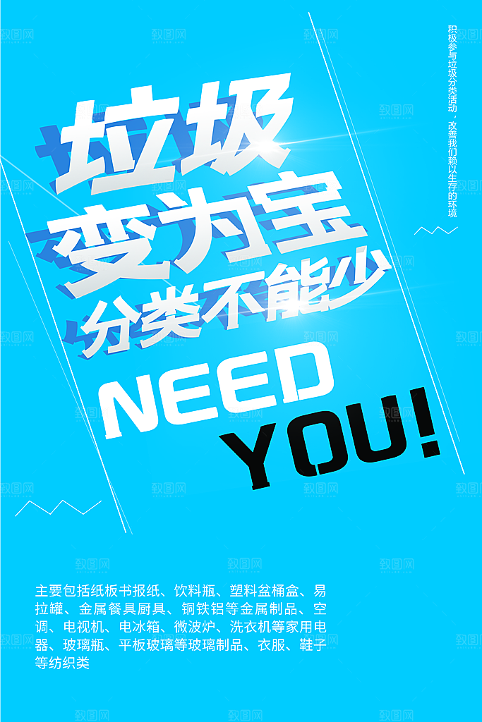 垃圾分类宣传推广海报