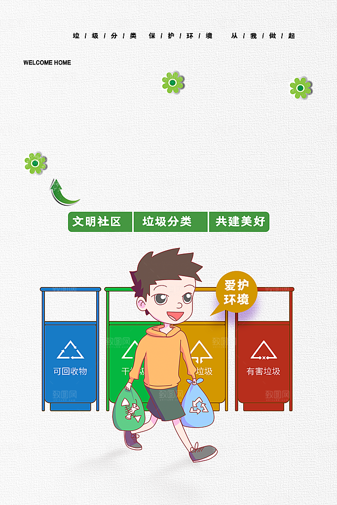 垃圾分类宣传推广海报