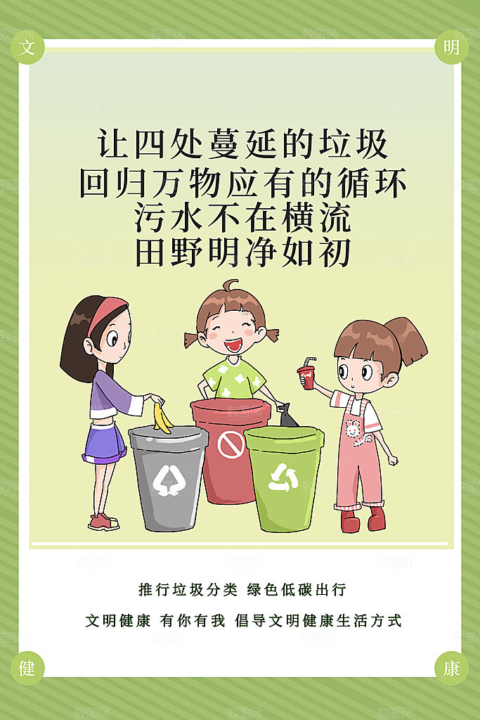 垃圾分类宣传推广海报