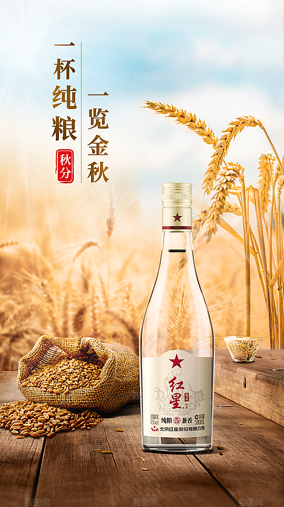高端白酒酒类活动促销海报