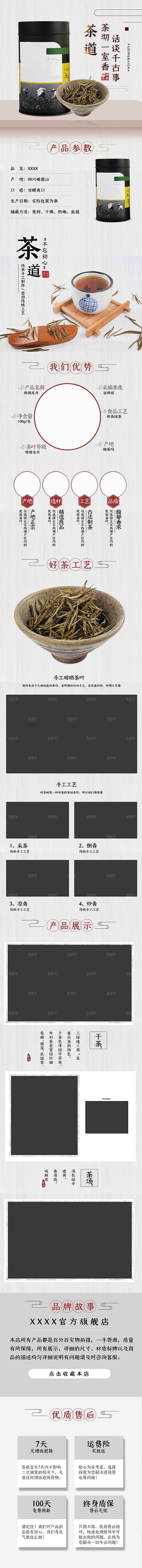 电商茶叶绿茶红茶详情页