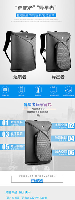 电商皮包行李箱详情页