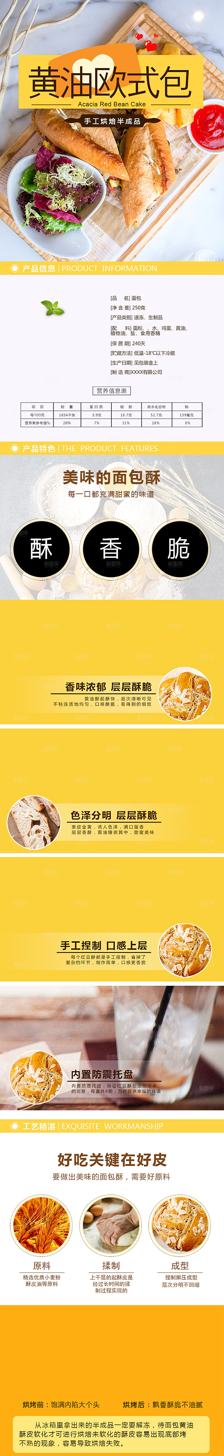 电商甜品烘焙蛋糕面包详情页