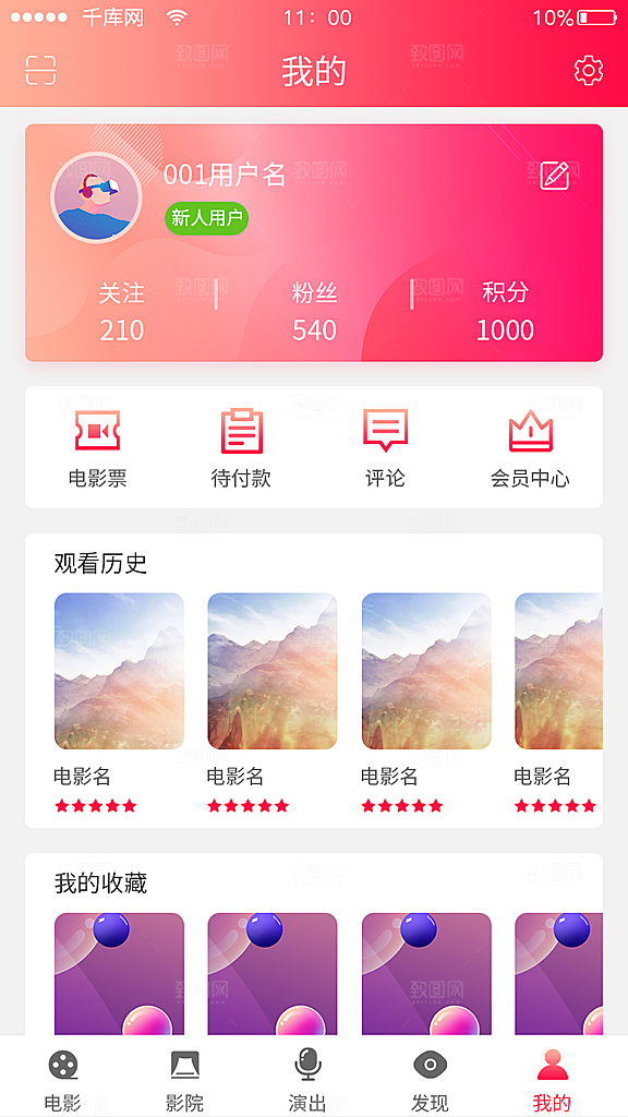 电影团购APP模板UI套图