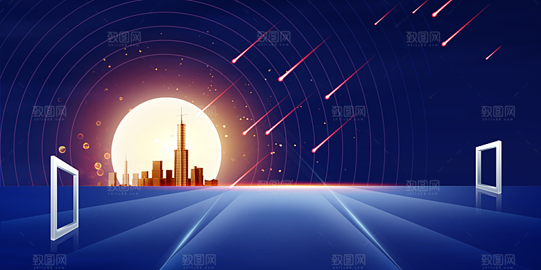 2024龙年年会展板红色背景墙企业签到处