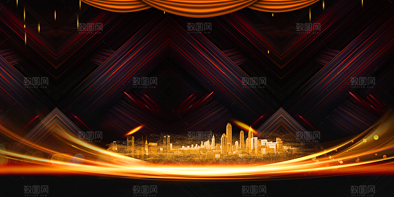 2024龙年年会展板红色背景墙企业签到处